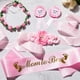 thumbnail image 4 of Kit de fajas de maternidad Xinnun, 5 unidades, corona de flores, color rosa, para baby shower, 4 of 7