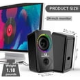 thumbnail image 5 of MAMBASNAKE PC Computer Speakers, Wired Mini RGB Gaming Speaker for PC 2.0 USB Powered 3.5 mm AUX, 6 RGB LED Backlit Modes Light Up, Multimedia Stereo Speaker for Desktop Laptop Phone Monitor, 10W, 5 of 5