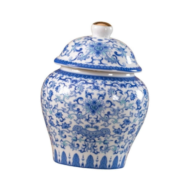 Jarra de porcelana china para té, práctico centro de mesa, bote de cerámica Magnolia