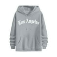 thumbnail image 5 of Weiqiqre Womens Tops Graphic Hooded Sweatshirt Oversized Letter Print Casual Hoodie Pullover, 5 of 9