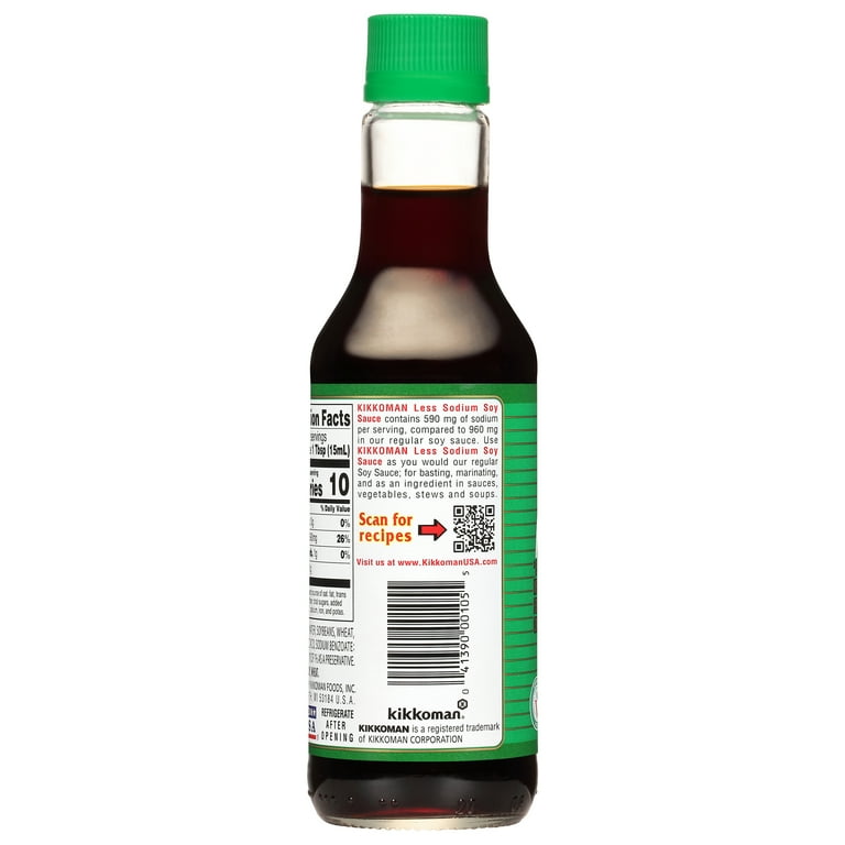 Kikkoman, Less Sodium Soy Sauce, 10 fl oz, Flavorful Cooking