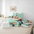 thumbnail image 6 of Manfei Cartoon Fox Raccoon 7-Piece Twin Bedding Sets for Preppy Children Kids,Kawaii Jungle Animal Bedding Comforter Set,Cute Wildlife Breathable Sheet Sets,Breathable Home Decor,Reversible, 6 of 8