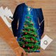 thumbnail image 5 of Camiseta sin tirantes de manga larga hueca con cuello inclinado suelto con estampado navideño para mujer Fridja FKASFK681, 5 of 5