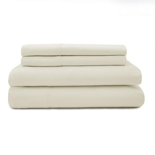 Sobella 03514677100000 500 Thread Count Solid100 Percentage Cotton Sheet Set, Ivory