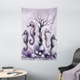 thumbnail image 2 of Ambesonne Purple Tapestry Wall Hanging, Seahorse and Dried Tree Art, 40"x60", Mauve and Lavender, 2 of 3