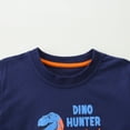 thumbnail image 4 of POPTEM Toddler Boy Graphic Tees Dinosaur Long Sleeves Shirts Navy Blue 3T, 4 of 9
