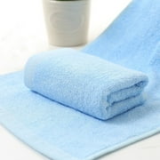 Bigersell Solid Print Casual Polyester Bath Towel, Light Blue