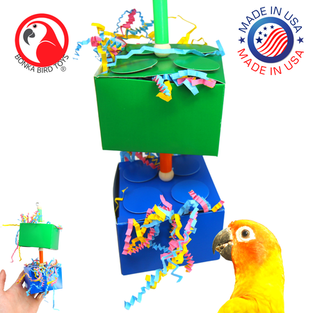 Bonka Bird Toys 3877 Duo Brick Party Small Medium Bird Toy