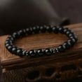 thumbnail image 2 of RSAMD 8MM Owl Buddha Beaded Natural Lava Stone Gold Silver Charm Fashion Men Bracelets-224, 2 of 5