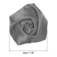 thumbnail image 2 of Uxcell Artificial Flowers Roses Heads Satin Ribbon Roses Fake Flowers Fabric Flowers Dark Grey 20 Pack, 2 of 5