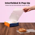 thumbnail image 3 of [500 Pack] 6 x 10.75" Wax Paper Sheets for Food, Interfolded Precut Deli Paper, Pop Up Grease-Proof Sandwich Paper s, Waterproof for Lunch, Food Basket, Microwave Cover, BBQ, 3 of 4