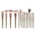 thumbnail image 1 of 7 piezas, 10 piezas, 15 piezas de pinceles de maquillaje gigantes, 15 piezas de pinceles de maquillaje dorados, pinceles de base para trajes, herramientas de belleza, 1 of 2