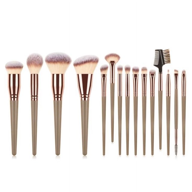 7 piezas, 10 piezas, 15 piezas de pinceles de maquillaje gigantes, 15 piezas de pinceles de maquillaje dorados, pinceles de base para trajes, herramientas de belleza