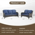 thumbnail image 3 of Ovios 2 Pieces Outdoor Patio Furniture with Sofa Wicker Patio Sectional with Loveseat for Backyard, 3 of 6