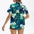thumbnail image 4 of Aloohaidyvio Hawaiian Shirts for Women No Boundaries Womens Hawaii Shirts Soft Cool Floral Tropic Print Short Sleeve V Neck T-Shirt, 4 of 5