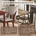thumbnail image 5 of Aiho 5-Piece Kitchen Dining Table Set for 4 for Dining Room,Burgundy, 5 of 10
