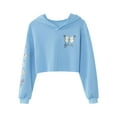 thumbnail image 3 of vastwit Girls Hip Hop Dance Top Butterflies Printed Long Sleeves Pullover Hoodies Sweatshirts Light Blue 16, 3 of 5