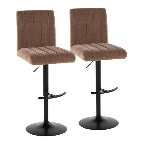 LumiSource Hank Adjustable Barstool - Set of  2
