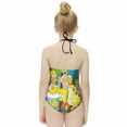 thumbnail image 4 of Simpsons Girl's One-Piece Swimsuit Bathing Suit Soft Stretchy Children's Swimwear Swim Attire for Vacation 12-14Y(170cm), 4 of 8