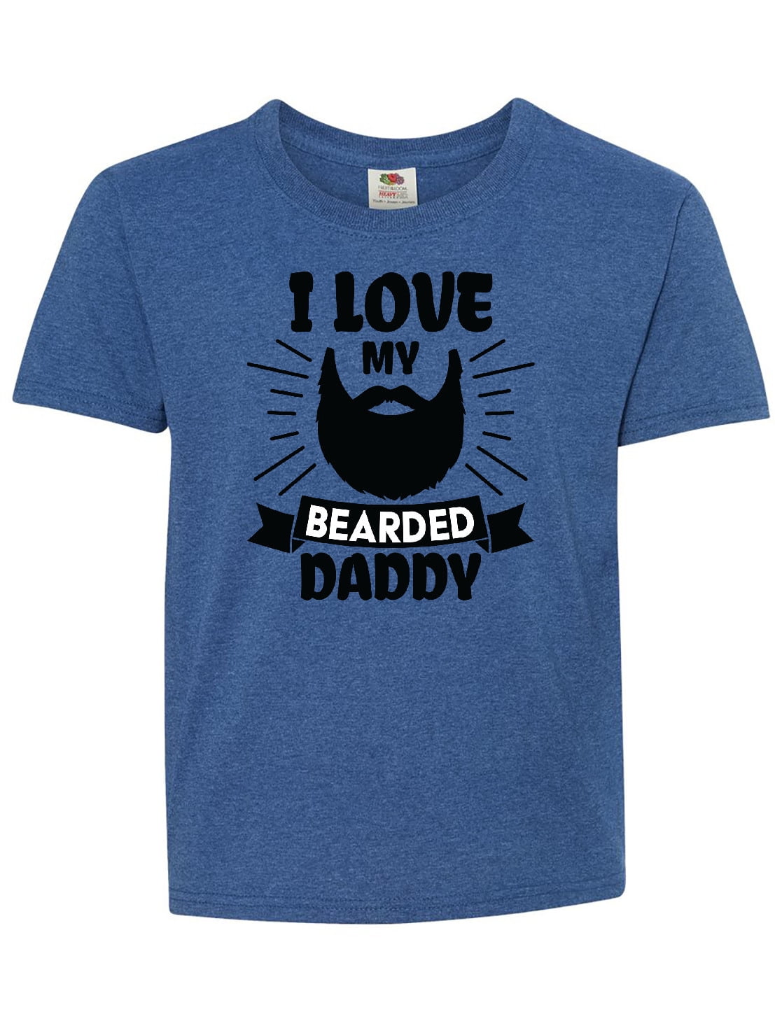 Download I Love My Bearded Daddy with Beard Silhouette Youth T ...