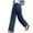 Blue, variant on cllios Womens Wide Leg Cotton Linen Pants Summer Elastic Waist Pant Loose Fit Comfy Drawstring Trousers Yoga Bottom Pants