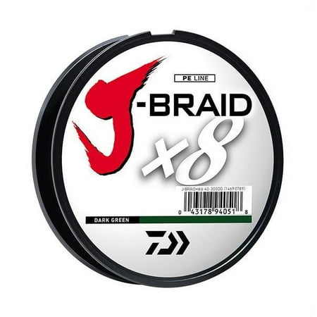 UPC: 0043178132128 | Daiwa JB8U15-300DG J-Braid X8 8 Strand Braided Line 15Lb 300M Dark
