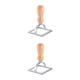 thumbnail image 4 of Naiovety Molde de galleta de acero inoxidable, moldes manuales para galletas, molde para envoltorio de bola de circular cuadrada, herramientas Molde Cuadrado 2Conjunto, 4 of 6