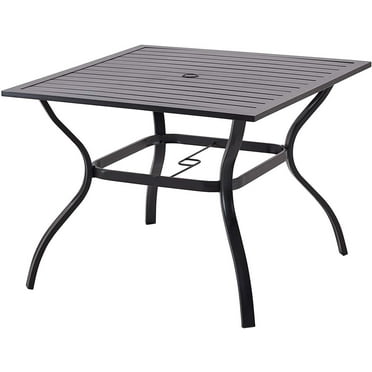 Sophia & William Outdoor Metal Square Dining Table for 6 Chairs