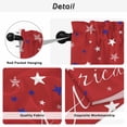 thumbnail image 5 of 4th of July Kitchen Curtains, Red Independence Day White Blue Star Light Filtering Window Curtain Panels, 2Pcs Rod Pocket Window Treatments Set for RV Dining Room Study Room 42x45 Inches, 5 of 9