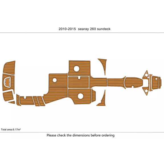 2014 Sea Ray 260 sundeck Swim Platform Cockpit Boat EVA Foam Teak Deck Flooring