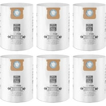 90662, Disposable Collection Filter Bags,Fits Shop-Vac 10-14 Gallon Disposable Filter Bags, 6-Pack, Type F