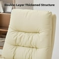 thumbnail image 3 of Office Chair with Foot Rest - High Back 155° Reclining, Leather Executive Swivel Computer Desk Chair with Wheels (Beige), 3 of 7