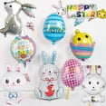 thumbnail image 2 of 1Pc/3Pcs Cartoon Balloon Creative Shape Adorable Appearance Bright Color Anti-explosion Holiday Prop Easter Bunny Aluminum Film Balloon Decoration for Home, 2 of 8