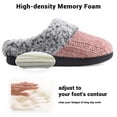 thumbnail image 3 of VANSARTO Women's House Slippers Memory Foam Fuzzy Slip on Slide Slippers Ladies Soft Bedroom Shoes for Indoor & Outdoor, Pink, Size 9-10, 3 of 6