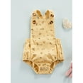 thumbnail image 2 of xiaxaixu Baby Girls Printed Romper, Sleeveless Neck Buttoned Elastic Waist, 2 of 9