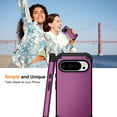thumbnail image 5 of TECH CIRCLE for Google Pixel 8A Slim Soft Rubber Armor Case,Three Layer Heavy Duty Shockproof Protection Hard Plastic Bumper + Soft Silicone Rubber Hybrid Protective Cover,Purple, 5 of 8