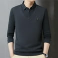 thumbnail image 5 of Men's Fleece-Lined Polo Shirt Warm and Stylish T-Shirt, 5 of 6