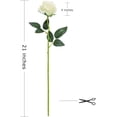 thumbnail image 6 of Zukuco 12Pcs White Rose Artificial Flower, Realistic Single Stem Fake Silk Rose Bouquet for Wedding Party Home Centerpiece Hotel Office Decor, 6 of 6