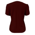 thumbnail image 7 of BLVB Women Eyelet Spring Summer Tops Dressy Casual Petal Short Sleeves Shirts Loose Blouse Outfits Beach Vacation Clothes, 7 of 7