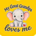 thumbnail image 4 of Inktastic Great Grandpa Loves Me Boys or Girls Baby Bib, 4 of 4