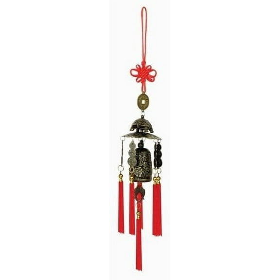 Brass Feng Shui Wind Chime For Home Garden & Car - Bell and Fortune Coins (WIN013)