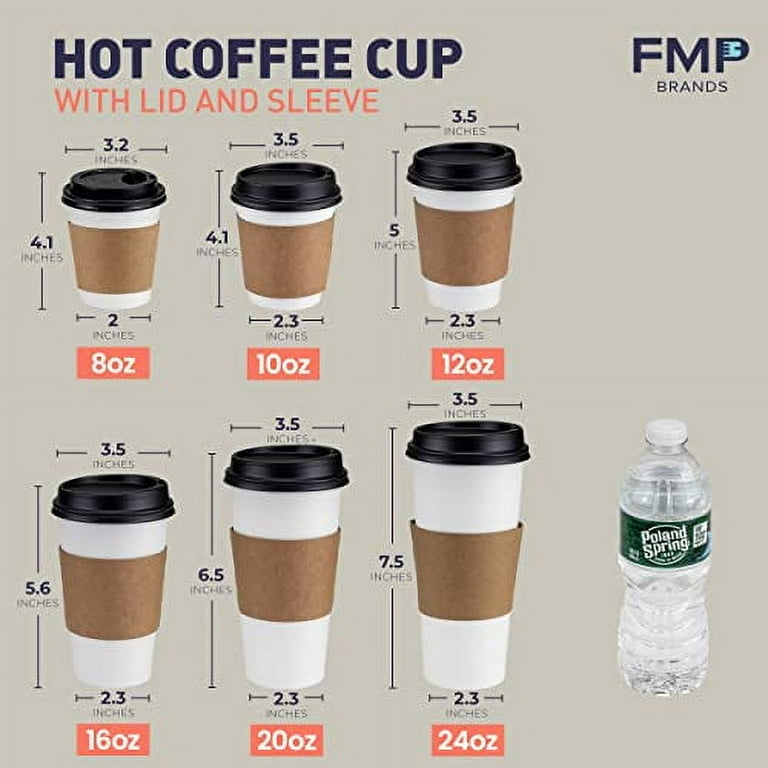 Fit Meal Prep [50 Pack 12 oz Coffee Cups with Lids and Kraft Sleeves,  Premium Disposable Paper Coffe…See more Fit Meal Prep [50 Pack 12 oz Coffee  Cups