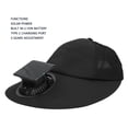 thumbnail image 3 of Sombrero Solar Sol, Sombrero de Ventilador Solar de Color Negro de Borde Anchos para acampar, 3 of 7