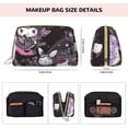 thumbnail image 3 of Lsque Sanrio Pattern Genuine Leather Makeup Bag Cosmetic Pouch Travel Organizer Toiletry Clutch Large Capacity Travel Cosmetic Bag, 3 of 6