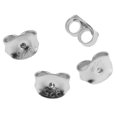 thumbnail image 3 of 4 piezas de cierres para pendientes de plata de ley 925 con pasador de 6,5 mm Platino, 3 of 9