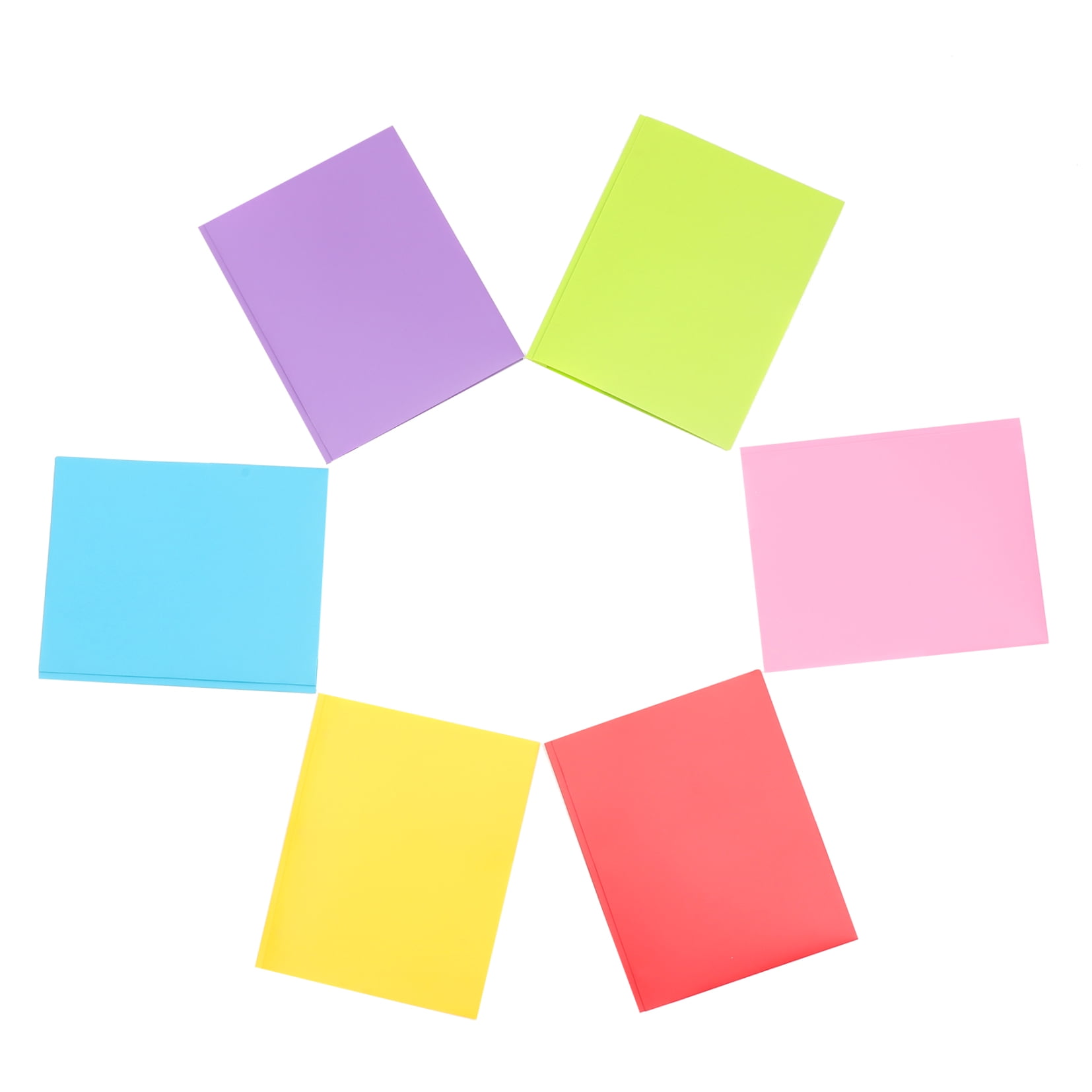 PBPBOX 6Pcs Portable Document Folder Assorted Color Clear Storage File Organizer