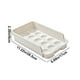 thumbnail image 3 of Caja de almacenamiento de huevos de plástico apilable para refrigerador, capacidad de 24 huevos, diseño con tapa abatible, blanco, 11.22x6.69x2.36 pulgadas, cajón organizador de cocina, 3 of 7