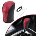 thumbnail image 1 of Cubierta de pomo de cambio antideslizante Unique Bargains para manija de cambio de coche, protector para Subaru Forester 2006-2012, negro y rojo, 1 of 7