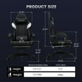 thumbnail image 4 of GTRACING Gaming Chair with Footrest Ergonomic Reclining Office Chair Swivel Rocker, Black, 4 of 8