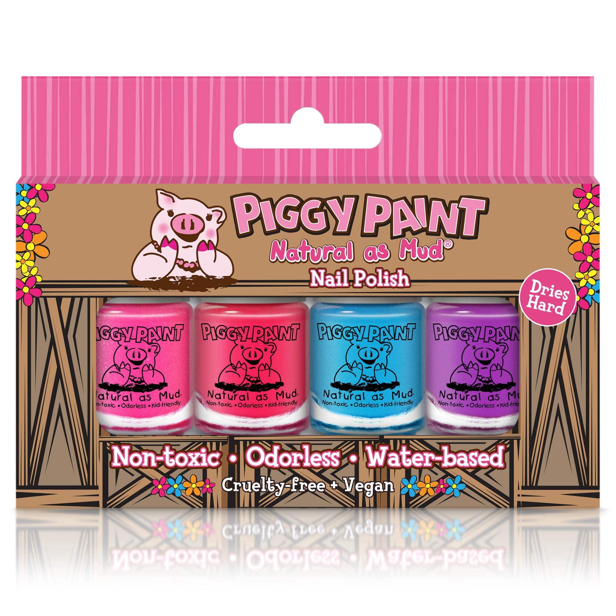 Hello Kitty Nail Polish Kit, 18-Piece Peel-Off, Water-Based Quick